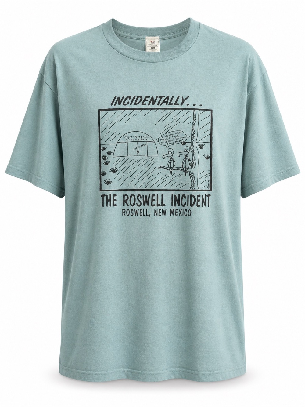 Vintage Roswell UFO Alien Graphic Tee Single Stitch Fruit of the Loom XXL